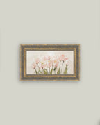 Pink Tulips Framed Antique Art