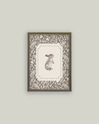 Brown Bunny Framed Antique Art