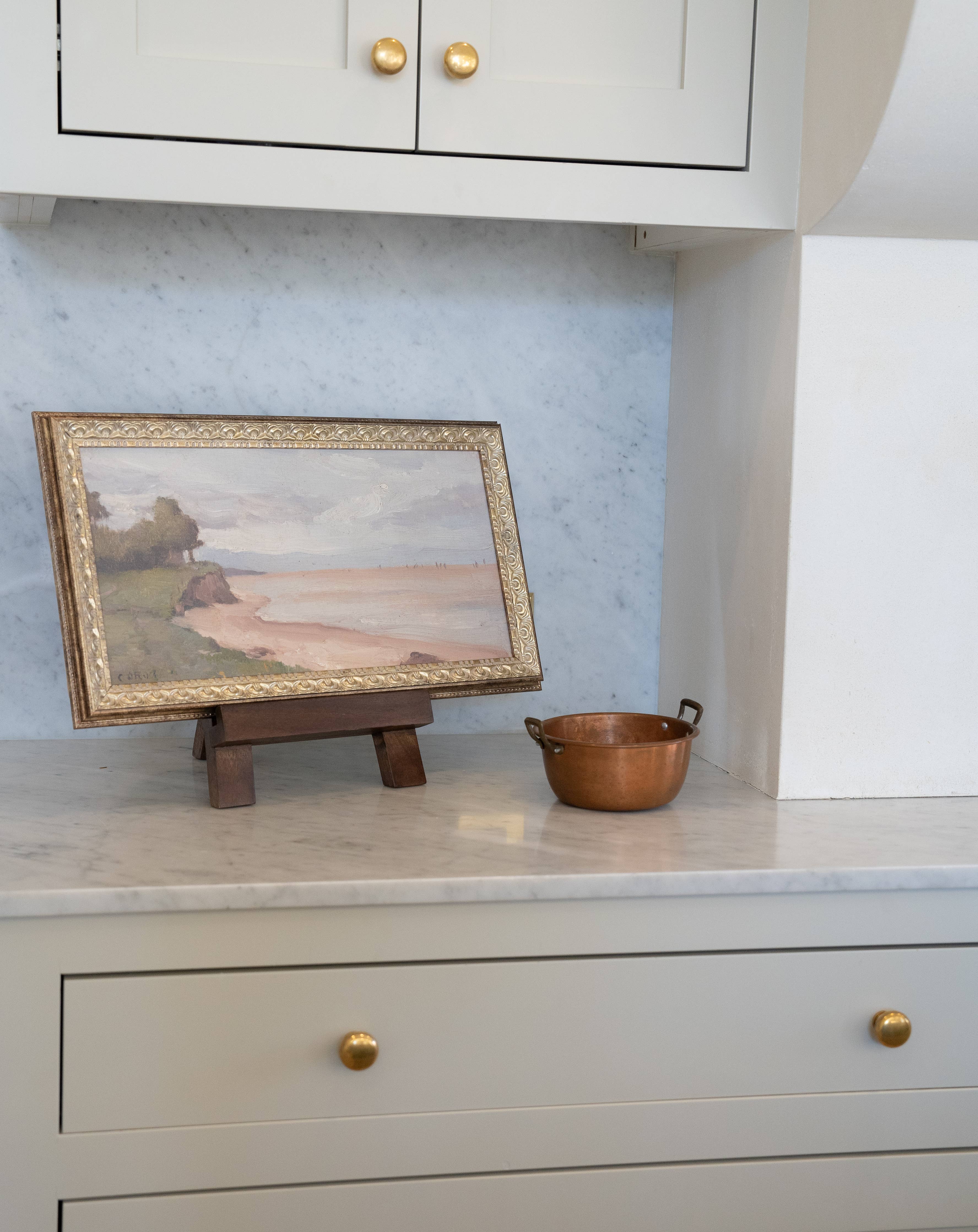 Beach Near Etretat Framed Antique Art