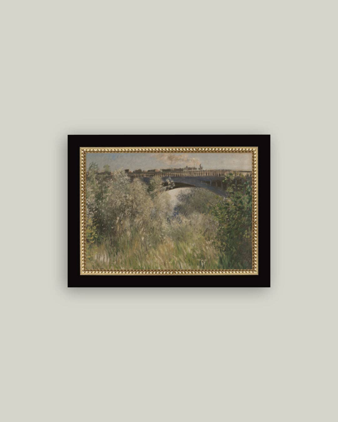 The Bridge at Argenteuil Framed Antique Art