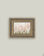 Pink Tulips Framed Antique Art