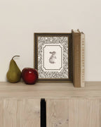 Brown Bunny Framed Antique Art