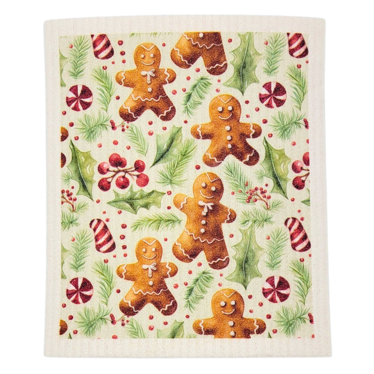 Gingerbread Cookie Swedish Dishcloths - Christmas Decor