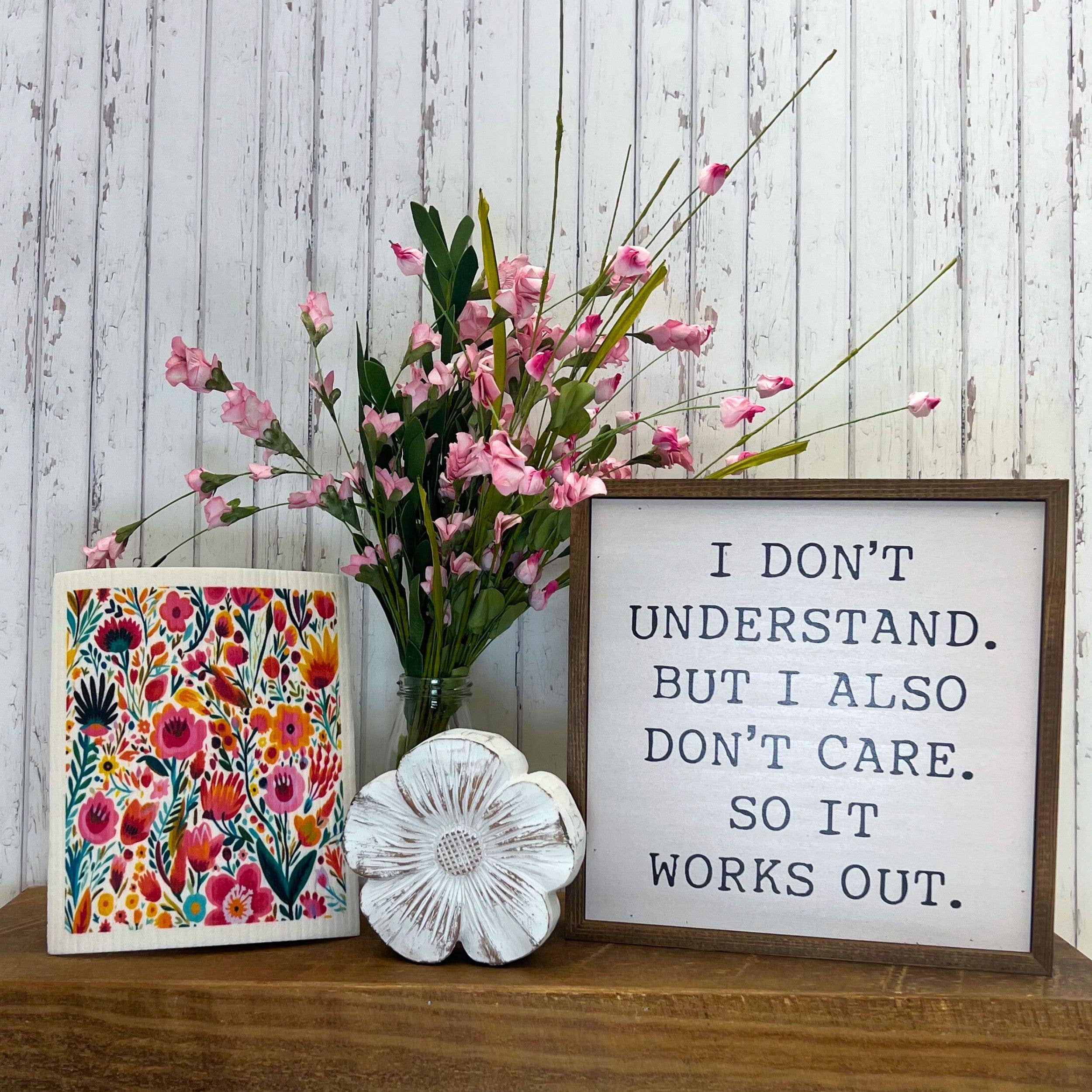 Tropical Flower Garden Swedish Dishcloths- Summer Decor